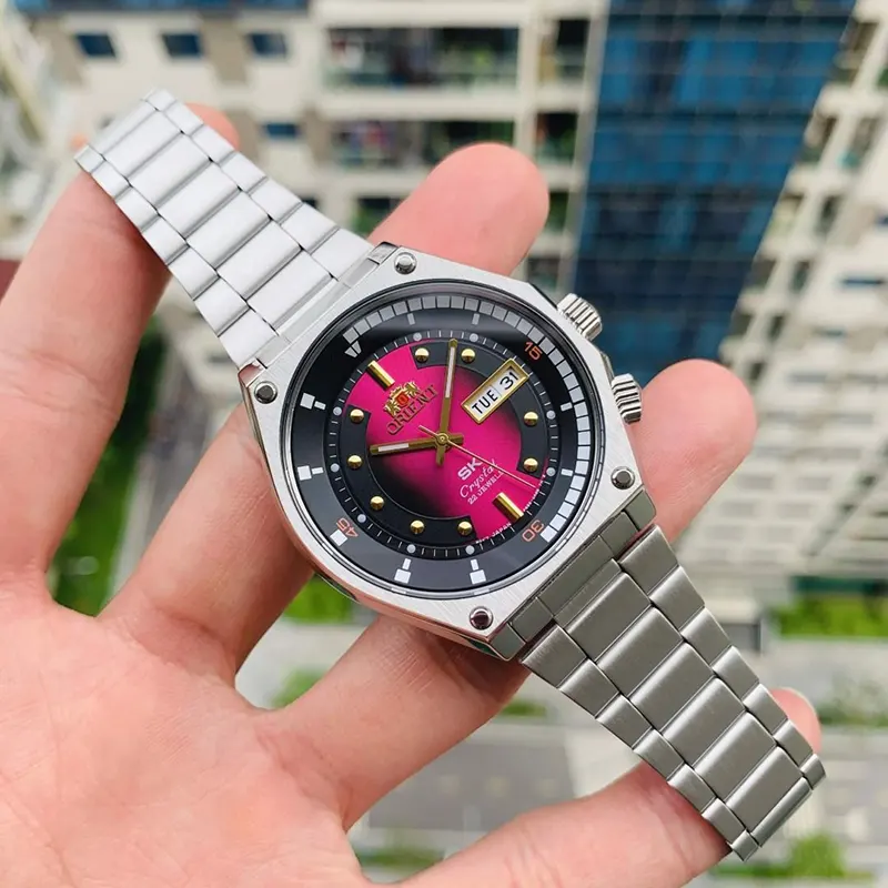 Orient Sports SK Automatic Maroon Dial Men's Watch- RA-AA0B02R